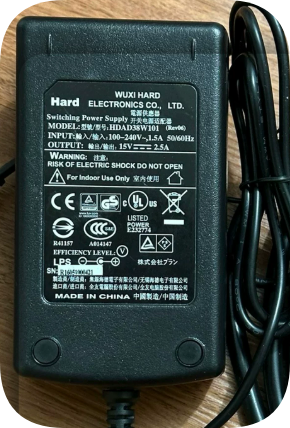 *Brand NEW* Suitable for Microtek MRS-600A3LED Scanner Power Adapter 15V2.5A Round Port